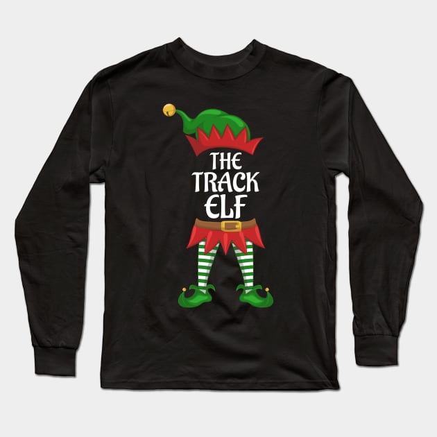 Track Elf Family Matching Group Christmas Party Long Sleeve T-Shirt by kalponik